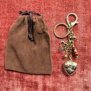 LOVE BAG CHARM, HEART CHARMS Gold Tone 💕